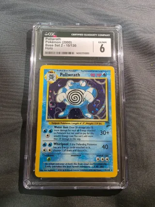 Carta Pokémon Poliwrath Base Set 2 CGC 6