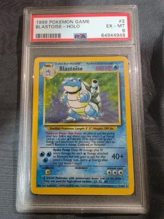 Carta Pokémon Blastoise Base Set 1999 PSA 6