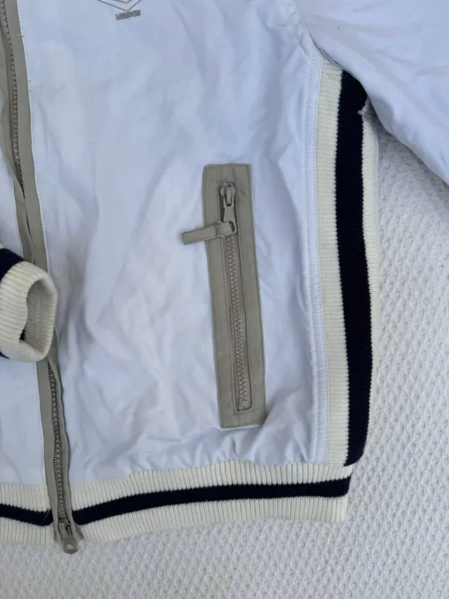 Chaqueta Bomber Lonsdale Blanca y Beige