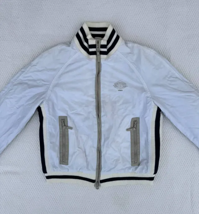 Chaqueta Bomber Lonsdale Blanca y Beige