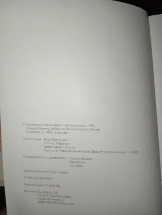 QUE MIRAS?, TEXTOS. GENERALITAT VALENCIANA. 1991