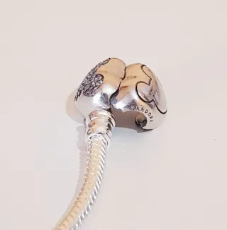 Pulsera Corazón Plata Disney