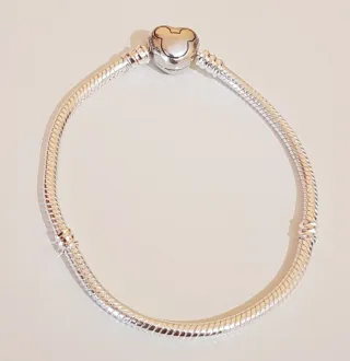 Pulsera Corazón Plata Disney