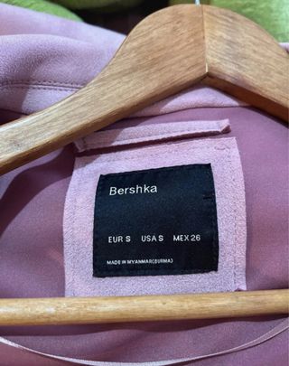 Sobretudo Rosa Pele de Pêssego Bershka S