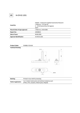 Kit de catadióptrico de matrícula homolo 40ED