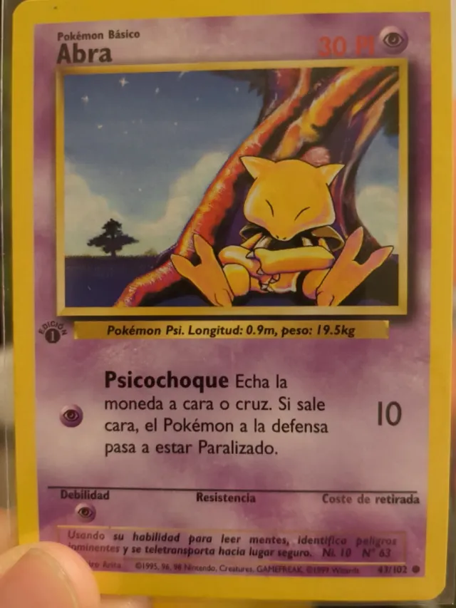 abra pokemon card 43 102 Pokemon Card Abra 43/102 Base Set German – SHPNPokestore main image 1