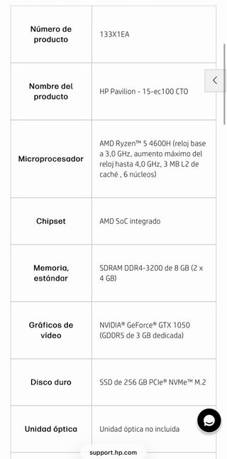 HP Pavilion Gaming Laptop 15-ec1002ns