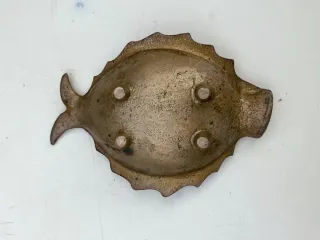 ANTIGUO CENICERO DE BRONCE FORMA PEZ VINTAGE