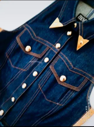 Versace Jeans Couture Vestito Blu Oro