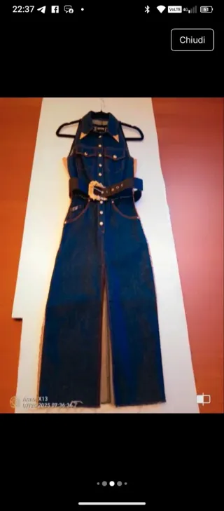 Versace Jeans Couture Vestito Blu Oro