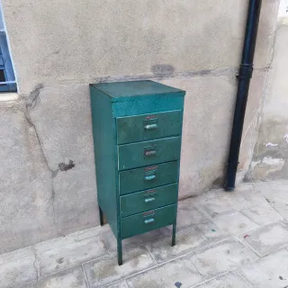 Archivador Industrial antiguo Mid-Century