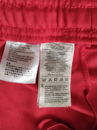 Pantalón chándal Adidas rojo