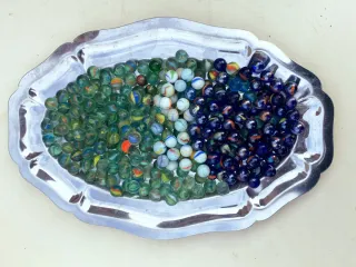 LOTE CANICAS ANTIGUAS DE CRISTAL VINTAGE COLECCIÓN