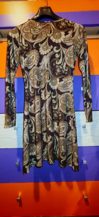 Vestido Boho Estampado Paisley Talla M