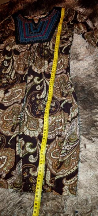 Vestido Boho Estampado Paisley Talla M