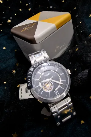 Reloj Fossil Automático Negro/Plata