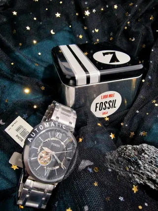 Reloj Fossil Automático Negro/Plata