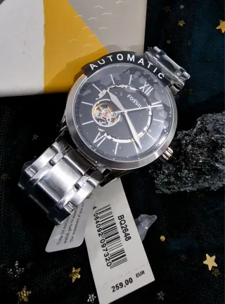 Reloj Fossil Automático Negro/Plata