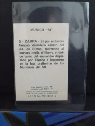 Cromo fútbol antiguo Telmo zarra