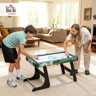 Mesa Multijuego 6 en 1 Plegable, Mesa de Juego Multifuncional con Futbolín, Billar, Hockey, Ping Pong, Anillos e Hockey sobre Hielo para Adultos y Niños, para Casa Escuela, 118X104X71 Cm
