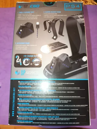 Estación Carga Mandos PS4 Stealth SP-C60