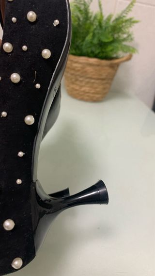 Scarpe Zara con Perle Taglia 38 Nere