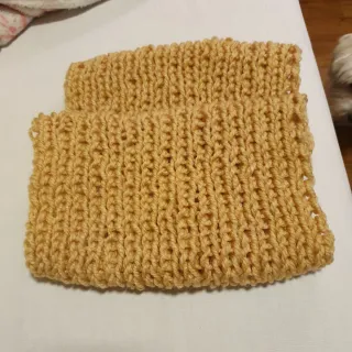 Buff cuello lana artesano mostaza Unisex