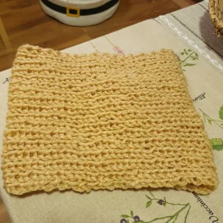 Buff cuello lana artesano mostaza Unisex