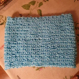 Buff Cuello Lana Artesano Unisex Azul