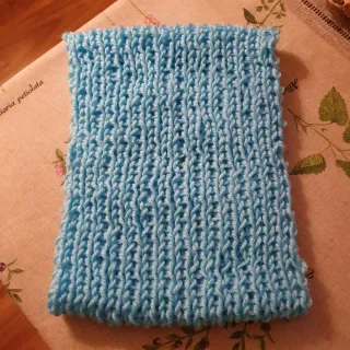 Buff Cuello Lana Artesano Unisex Azul