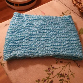 Buff Cuello Lana Artesano Unisex Azul