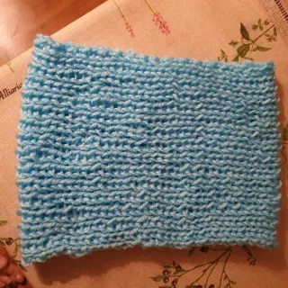 Buff Cuello Lana Artesano Unisex Azul