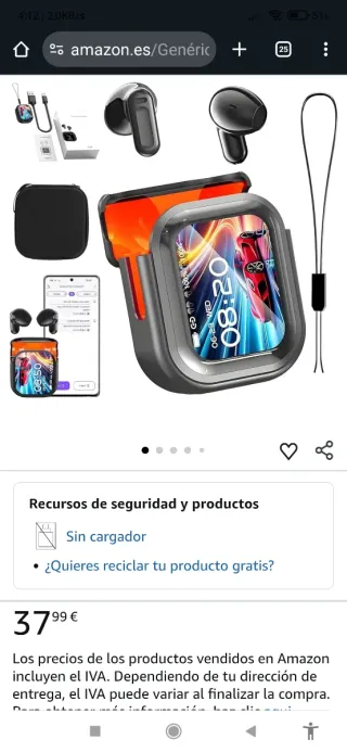 Auriculares Bluetooth con Pantalla