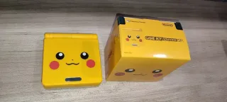GBA SP Pikachu + caja + protectores + cargadores
