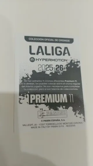 Arribas Premium 11 Liga Hypermotion 25/26 Panini.