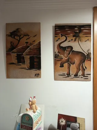 Cuadros de arena de africa