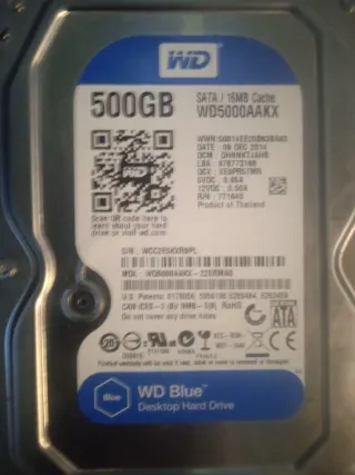 2 Discos Duros Seagate y WD 500GB