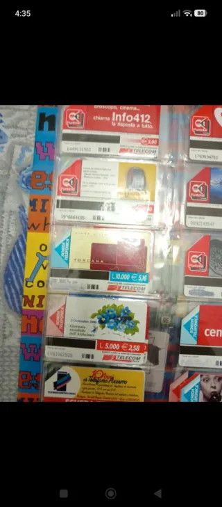 Collezione schede telefoniche con raccoglitore