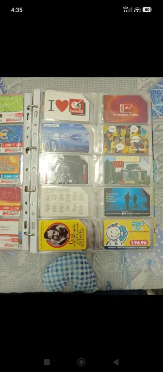 Collezione schede telefoniche con raccoglitore