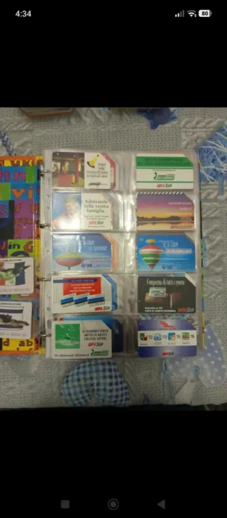 Collezione schede telefoniche con raccoglitore