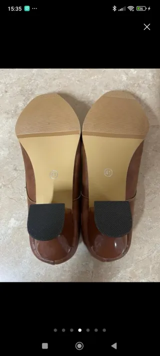 Scarpe col tacco beige con fasce