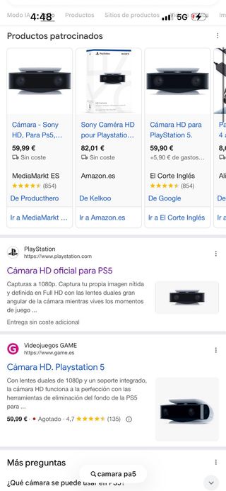 Fotocamera PS5 PlayStation