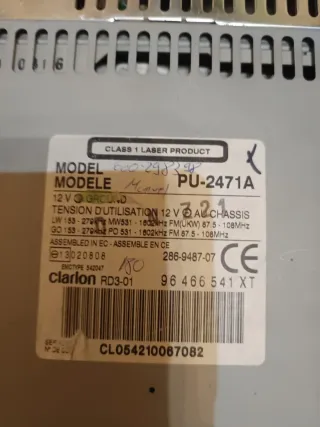 Radio CD Coche Clarion