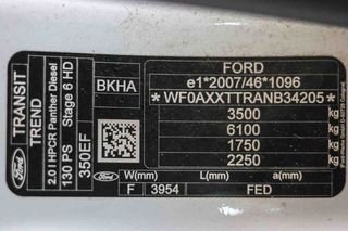 Ford Transit Chasis Cabina 3500 L4 Ecoblue