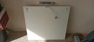 Espejo de baño blanco y cristal