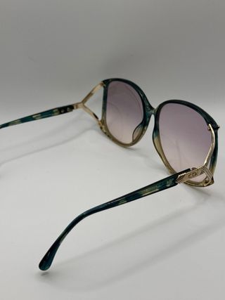 Occhiali da sole vintage Christian Dior oro/verde