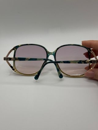 Occhiali da sole vintage Christian Dior oro/verde
