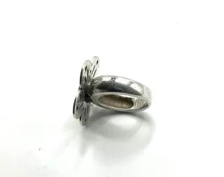 Anillo Tous Flor Negra Plata 925