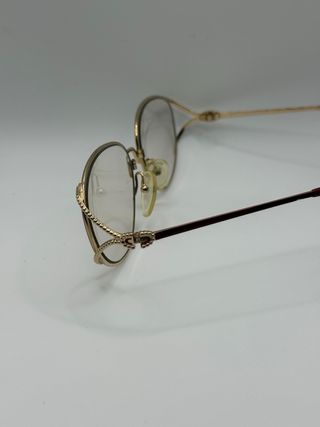 Occhiali da vista Christian Dior oro e rosso