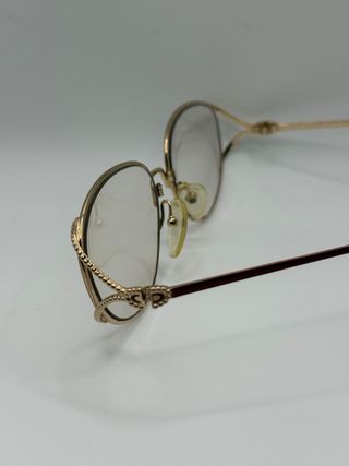 Occhiali da vista Christian Dior oro e rosso